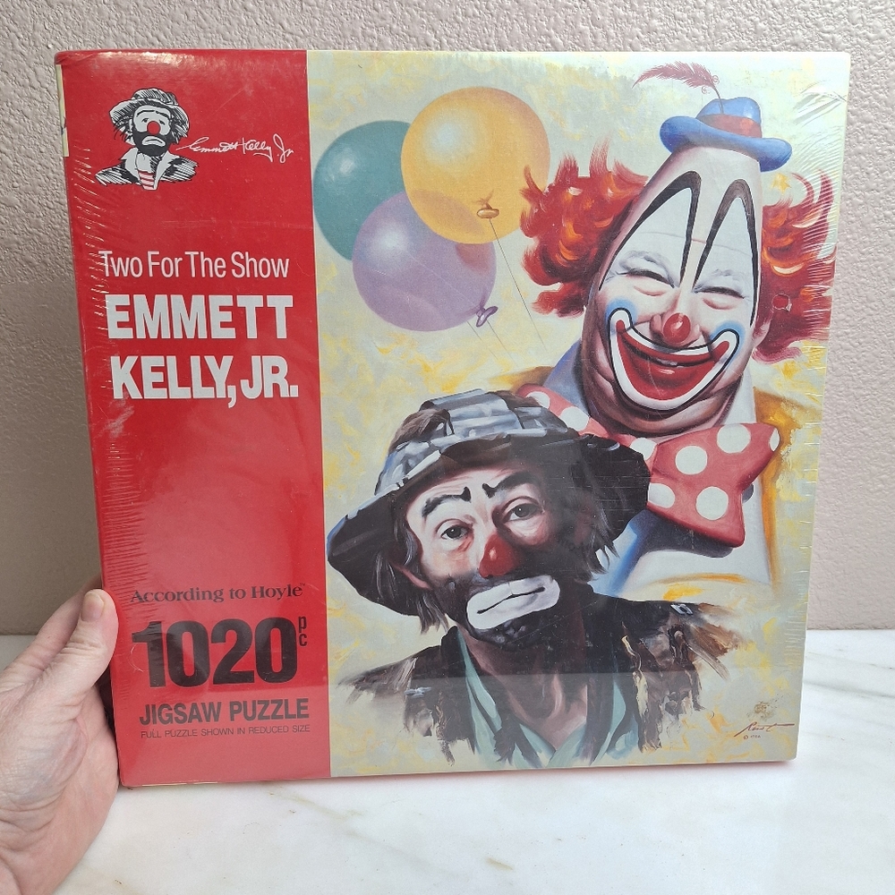 Two For The Show Emmett Kelly, Jr. Clowns 1990 1020 PC. Puzzle Hoyle New Sealed